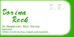 dorina reck business card